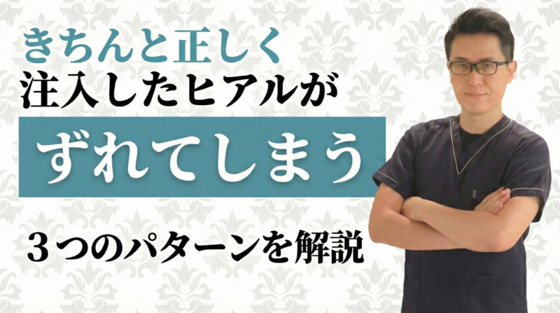ヒアルロン酸は押すと移動しちゃうの？きちんと正しく注入したヒアルがずれてしまう３つのパターンを解説します