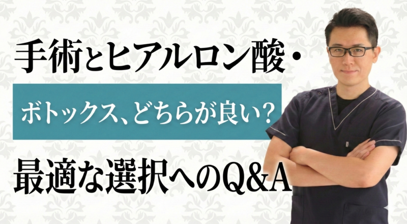 美容医療のオペとヒアルロン酸注入の棲み分け