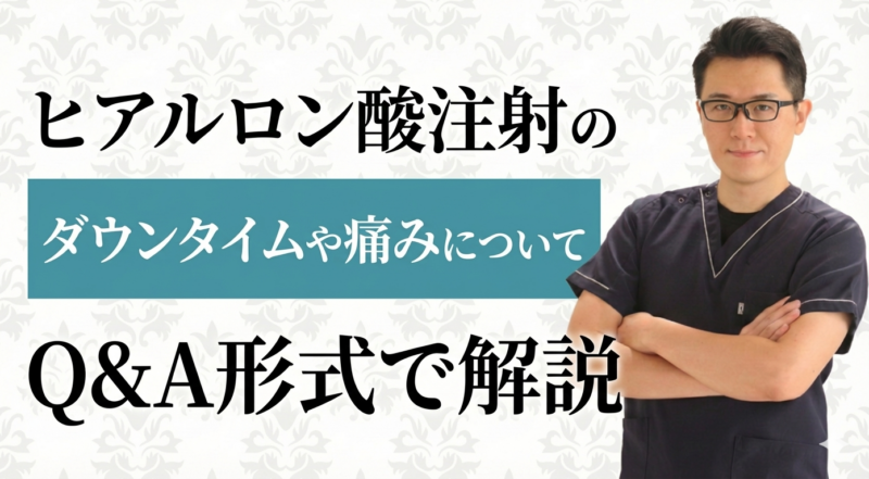 ヒアルロン酸注入の本当のダウンタイムとは？新井院長の治療体験談とQ&A