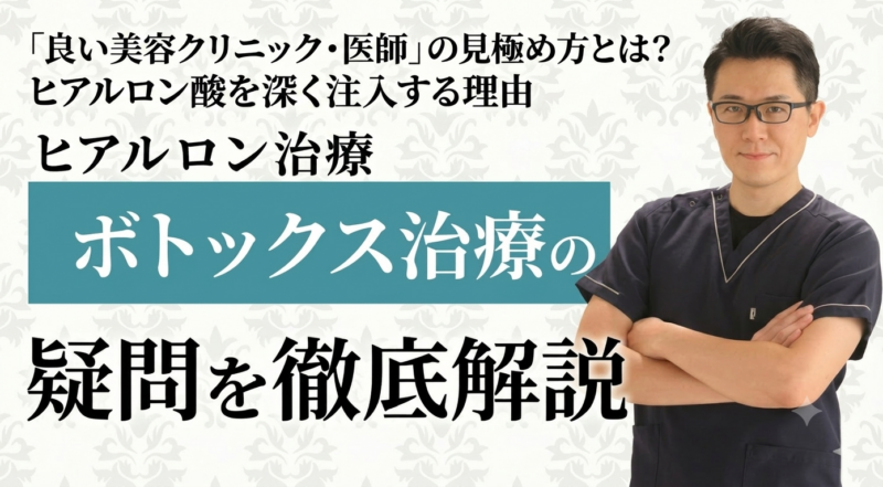 「良い美容クリニック・医師」の見極め方とは?ヒアルロン酸を深く注入する理由や皆様からのご質問に徹底回答!